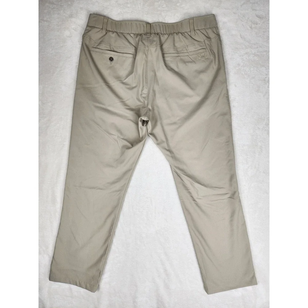 Under Armour Showdown Golf Pants Men's 38 x 32 Beige Performance Stretch Elastic - Picture 7 of 14